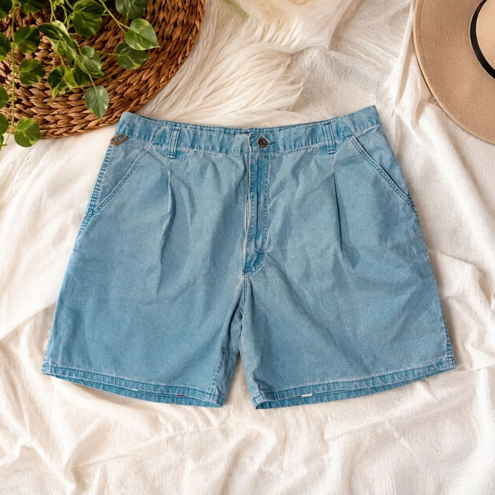 Vintage Wrangler USA Aqua Chino Shorts Men’s 38 Made in USA 100% Cotton